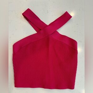 Babaton Sculpt Knit Criss Cross Cropped Tank